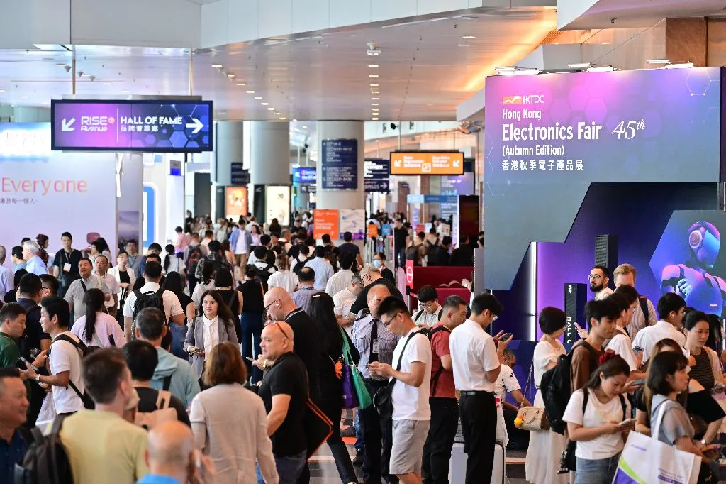 Visitors at the Hong Kong Electronics Fair, Hong Kong Convention and Exhibition Centre
